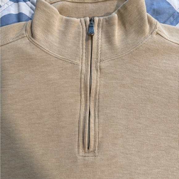 Joseph Abboud Men's Tan Zip-Up Sweater - Picture 2 of 5